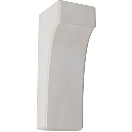 Ekena Millwork 3 1/2"W x 4"D x 10"H Clarksville Wood Vintage Decor Bracket, Chalk Dust White BKTWD04X04X10CVWH